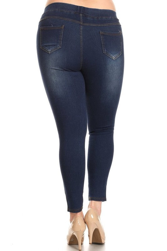 The Curvy Roxy Denim Jegging - Dark Denim ONLY 1 3X LEFT