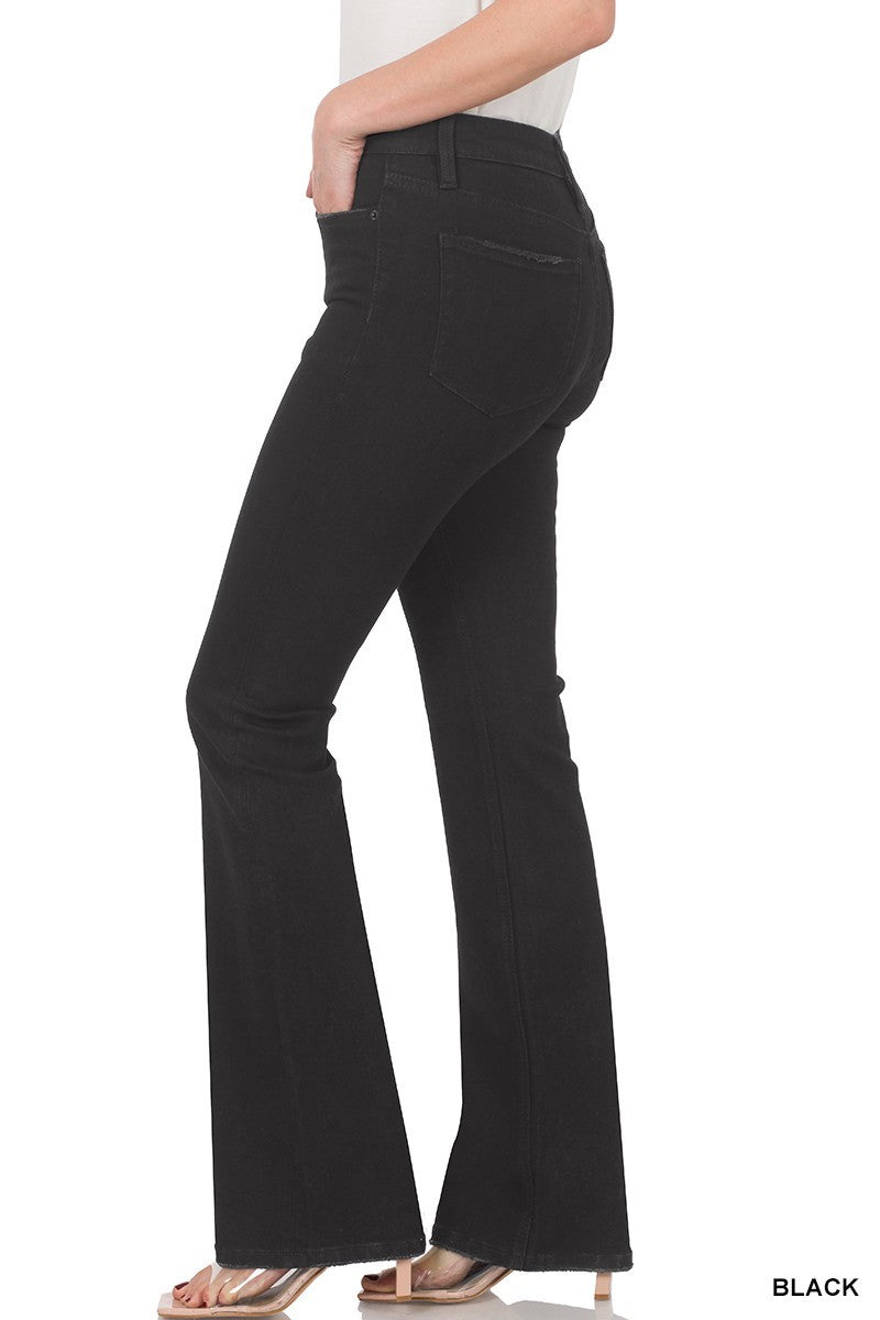 Mid Rise Bootcut Denim - Black ONLY SIZE 25 LEFT