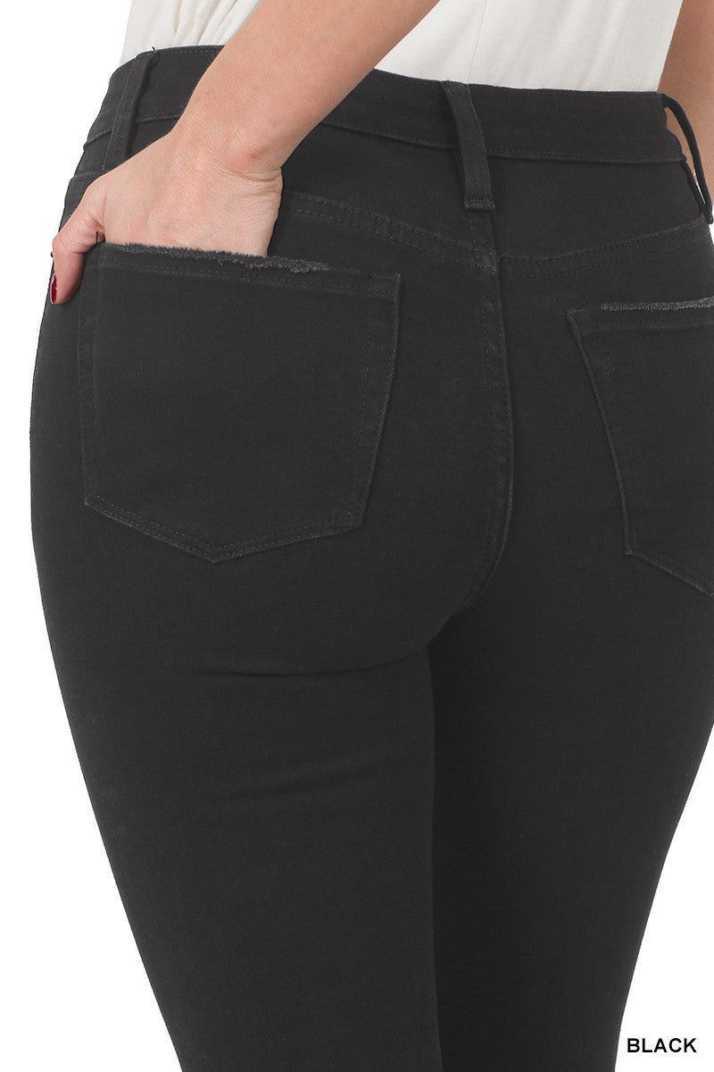 Mid Rise Bootcut Denim - Black ONLY SIZE 25 LEFT