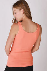 Plain Jersey Tank Top - Sunkist Coral ONLY 1 LEFT