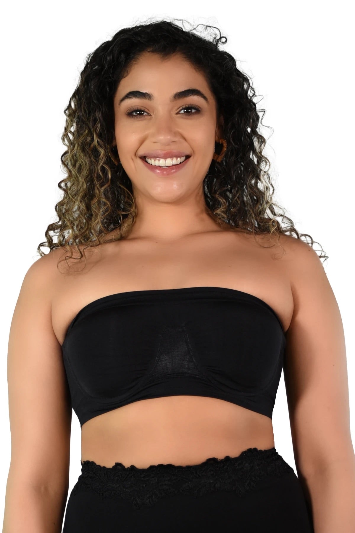 Seamless Underwire Bandeau Bra - Black ONLY 1 S LEFT